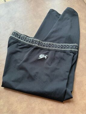 GK Studded Black Cheer/Gymnastics Capris